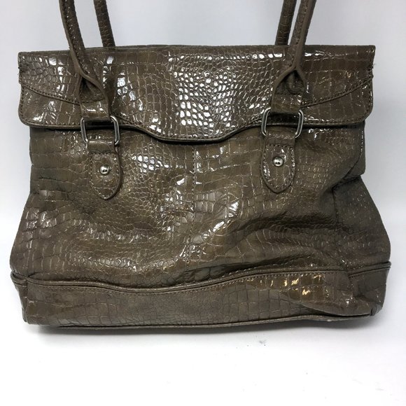 Jennifer Lopez Snake Reptile Embossed Tote Handbag - Picture 3 of 7
